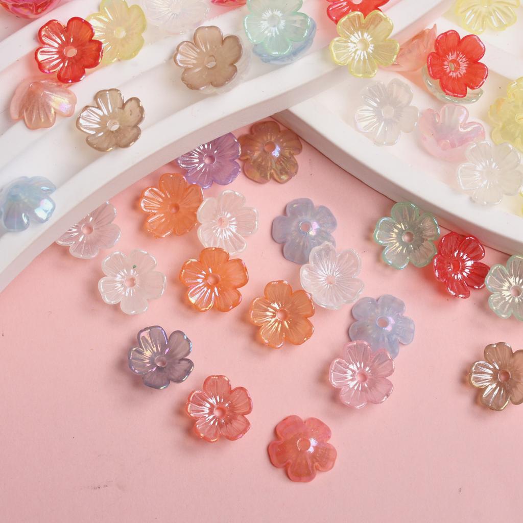 Home Party Supplies Pendant Flower Small Daisy Fashion Acrylic 10.5mm Loose Beads Jewelry Making DIY