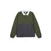 Nike Loose Fleece Color-Block Sweatshirt For Winter Unisex Tops Khaki Green DJ6082-325