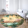 Round Rainforest Landscape Print Carpet Parrot Sofa Carpet Living Room Bedroom Bathroom Floor Mat Decorative Carpet Alfombra