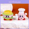 Cartoon Kirby Cute Burger French Fries Chef Style Food Series Model Ornament Set