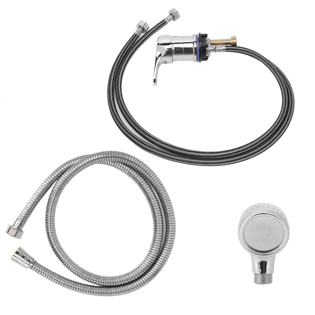 Shampoo Bed Faucet Set Shower Basin Faucet Head Sprayer Water Hose Zinc Alloy Salon Replacement