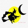 Halloween Witch Witchcraft Silhouette Iron On Heat Transfer Printing Vinyl Patches Sticker for Clothes DIY Appliques Washable Patches