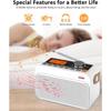 DAB FM Portable Radio with Bluetooth, Shortwave Transistor Radio with Best Reception,Digital LED Screen,Rechargeable Battery,White Noise,Alarm Clock