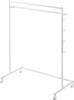 Yamazaki Jitsugyo Increased Storage Capacity Hanger Rack 2 Tiers White X D42 X Tower Closet with Casters 1435 W78.4 H96.2cm (Including Casters)