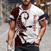 Animal Men's T Shirt 3d Print Scorpion Graphic Tees Top Funny T-Shirts Fashion Casual Male Streetwear Oversized Man Clothing
