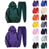 Women's Fashion Solid Sets Warm Hoodie Sweatshirts and Long Pant Loose Ladies Sport Suit Tracksuit Sportwear Two Piece Sets Outfit Playsuit