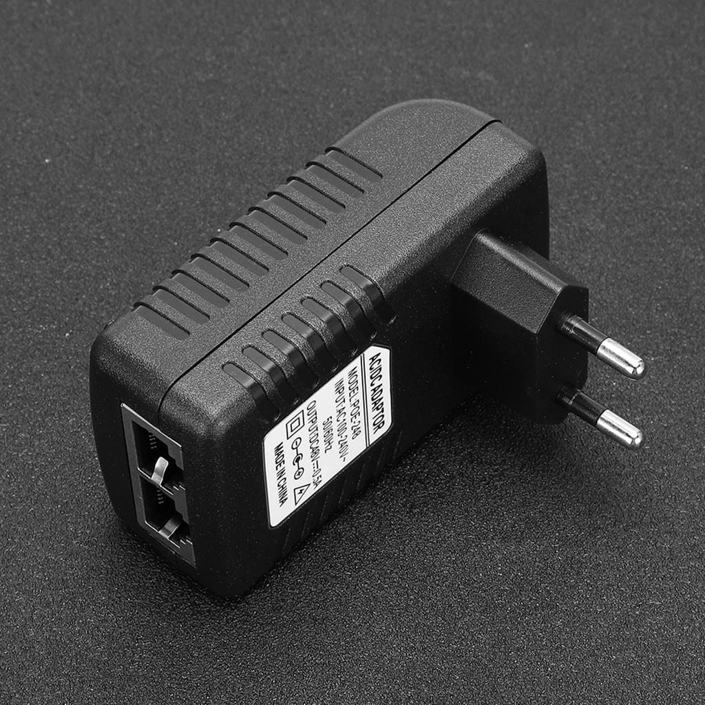 DC 48V 0.5A Power Supply Injector 24W POE Adapter Plug