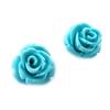 [K3141] - Turquoise 'Rosa Romantica' Silver Earrings - 12 Mm
