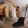 New Winter Snow Boots Women's Fur One Body Plus Wool Thickened Warm Non-slip Super Warm High Top Women's Cotton Shoes Size 36-43