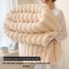 Thickened Rabbit Fur Fleece Flannel Blanket for Winter and Air Conditioning