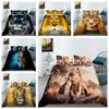 3D Forest Beast Bedding Set Tiger/Lion Down Duvet Cover 2/3 Piece Set for Boys/Youth Room Luxury Comfortable Home Textile