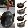 Traditional Wok Pot Hand-Forged Cast Iron Pot Big Belly Frying Pan for Stir-Fry Soup Unique Iron Kitchenware