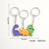 Cute Cartoon Animal Family Trio Wooden Puzzle Keychain Pendant