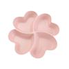 Wheat Straw Appetizer Serving Platter Unbreakable 4-Compartment Food Storage Tray Four Leaf Clover Shape Snacks Serving Dish