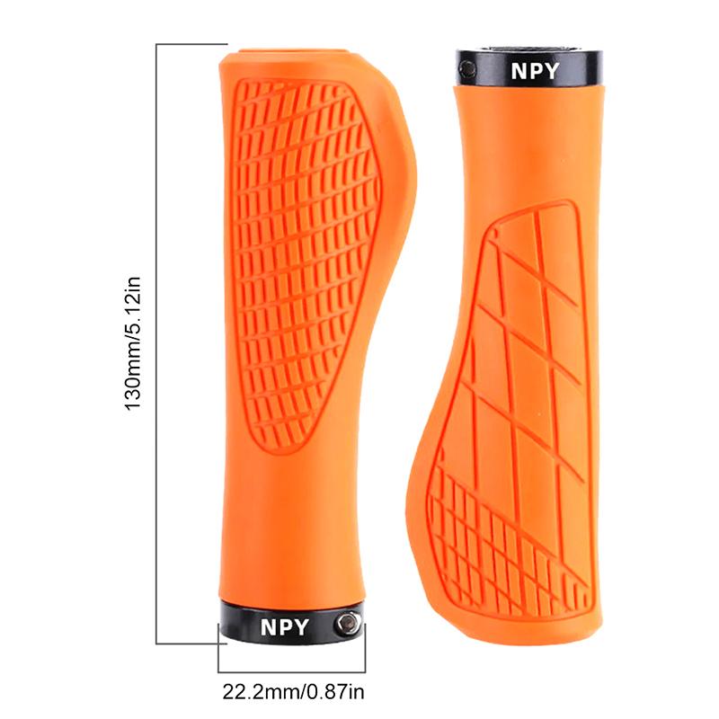 1Pair Bicycle Grips Shockproof Bike Handlebar Cover Anti-Slip Lockable Grips Ergonomic Cycling Rubber Handle Grips