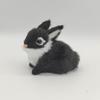 1/5Pcs Plush Rabbit Figurine Realistic Simulation Bunny Model Lifelike Artificial Fur Animal Miniature Home Office Easter Desktop Decoration Ornament