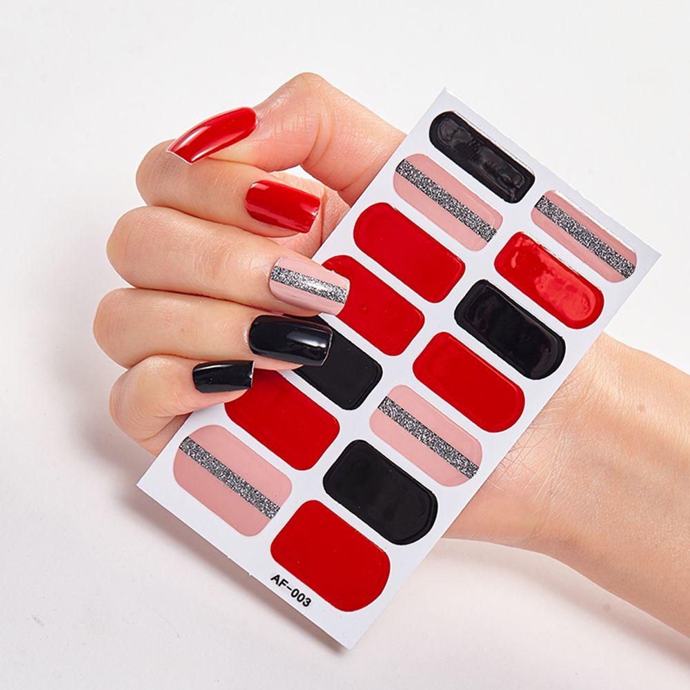 Girls Press On Nail Self Adhesive Nail Polish Strips Nail Art Decal Nail Stickers Full Nail Wraps