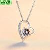 New 925 Sterling Silver Women Necklace Fashion Love At First Sight Heart -Shaped Simplicity Maiden Clavicle Chain Jewelry Gift