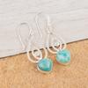 Natural Amazonite Gemstone 925 Sterling Silver Handmade Jewelry Earrings 2.00" EE-32-31