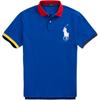 Polo Logo Embroidered Slim Fit Straight Cut Short Sleeve Polo Shirt Men Tops Blue MNPOKNI1N821395-400