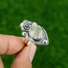 Natural Moonstone Gemstone Stackable Adjustable Ring 925 Silver For Women