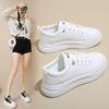Women's 2024 Autumn White Platform Sneakers - Lightweight, Breathable Casual Shoes with Height Boost