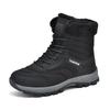 Men's High-Top Waterproof Non-Slip Winter Snow Boots with Warm Velvet Lining & Thick Sole