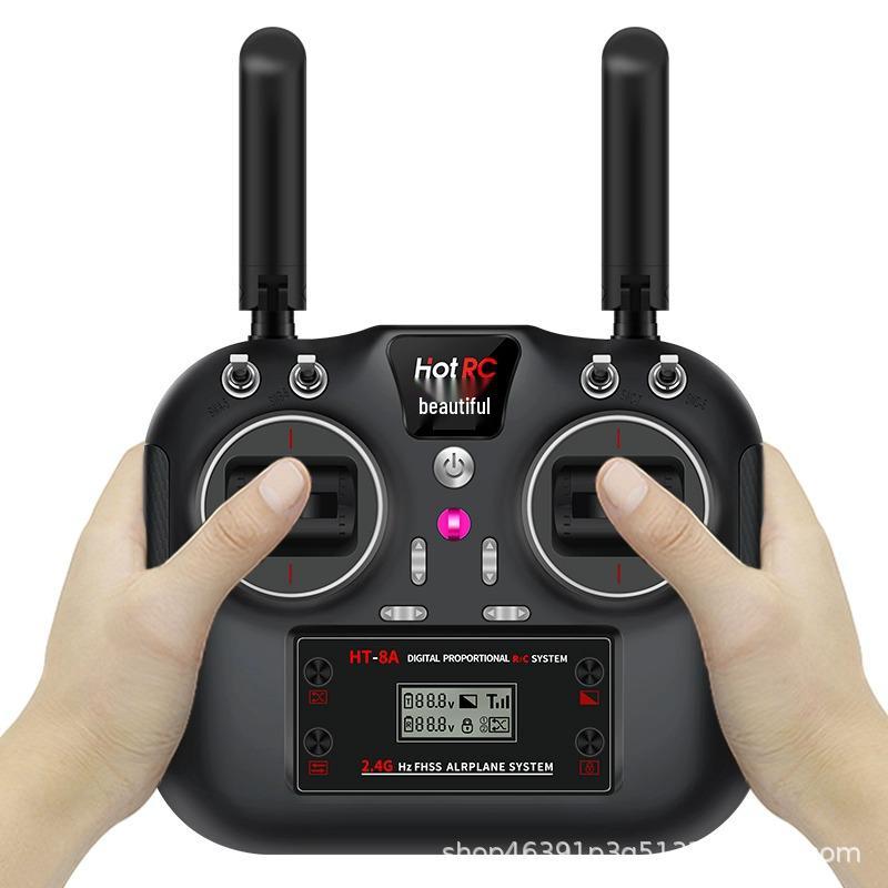 HT-8A 2.4G 8-Channel Remote Control for RC Cars, Airplanes & Drones