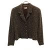 FOXEY Made In Japan Wool Blend Short Length Tailored Jacket 40 Brown Women Used
