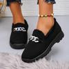 Fashion Trend Chain Thick Plush Low Platform Boots Women Winter Wear-Resistant Warm Ankle Boots Female Solid Soft Sole Non Slip Loafers
