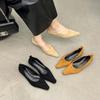 Flock Women Loafers Black Beige Brown Shallow Slip On Low Heeled New Arrivals Autumn Spring Dress Shoes Party Dress Loafers
