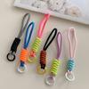 Creative Braided Lanyard Keychain Keyring For Phone Case Women Anti Lost Knot Rope Strap Car Key Chains Diy Accessories