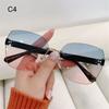 Vintage Rimless Sunglasses Gradient Sunglasses Women Shades Fashion UV400 Eyewear Frame Sun Glasses Ladies Eyeglasses