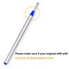 MB Pen Compatible Rollerball Pen For Capped Rollerball Pens Medium Nib 10 Pieces Blue Water-Based - - 0.7mm -