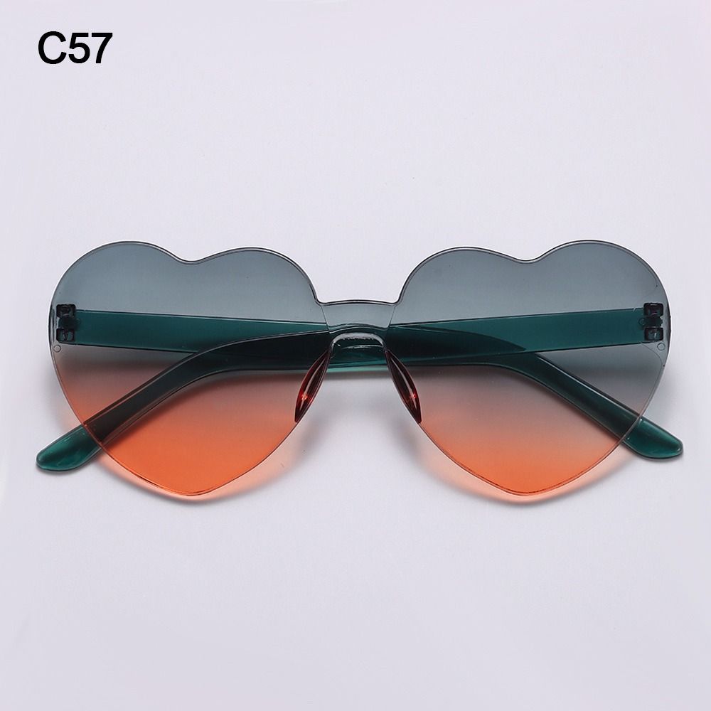 Adults Colorful Candy Color Party Sun Glasses Shades Heart Glasses Heart-shaped Sunglasses