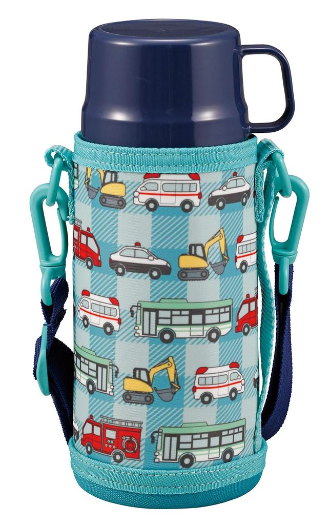 CAPTAIN STAG Water Direct Cup Double Stainless Steel Vacuum Heat Cold 2WAY Kids Cover Included with Shoulder Car Product 98 X 80 X Height 215 Mm