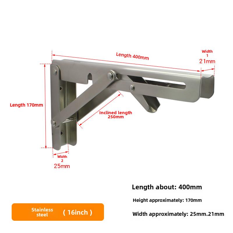 Dinite Stainless Steel Folding Shelf Bracket