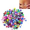 100Pcs Mixed Color Ball Belly Button Navel Rings Barbell Body Piercing Jewelry