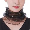 Collar Scarf Beaded Lace Scarf for Women Girl Circle Scarf Spring Clothing Accessories Comfortable Breathable