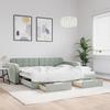 VidaXL Daybed with Trundle and Drawers Light Grey 90x200cm Velvet 3196977