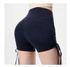 Women's High Waist Tummy Control Yoga Shorts with Side Drawstring - Quick-Drying, Peach Lift for Running, Cycling, and Fitness.