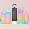 New Portable Gradient Plastic Cup Large Capacity Outdoor Portable Sports Kettle Office Home Portable Cup