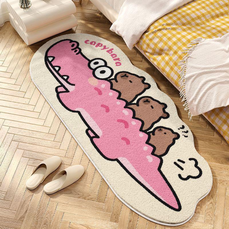 Imitation Cashmere Carpet Bedroom Bed Blanket Cute Cartoon Children's Home Long Strip Living Room Room Thickened Sofa Floor Mat
