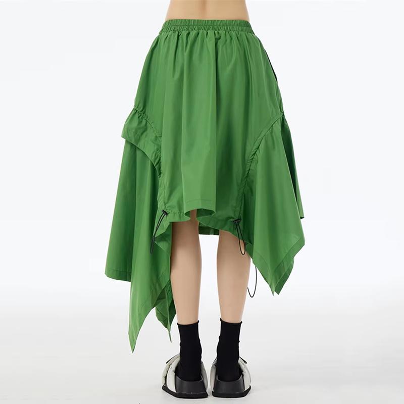 Xitao Asymmetrical Drawstring Loose Skirt HQQ2442