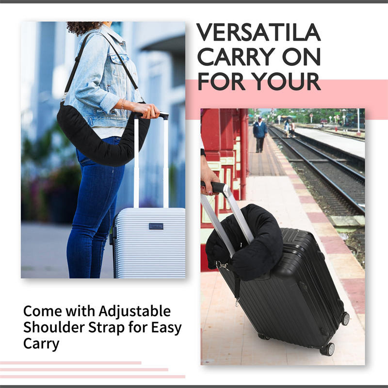 Travel Neck Pillow With Fillable Clothing U-Shaped Pillowcase Extra Storage Bag Velvet Neck Pillow Cover For Airplane Travel