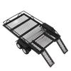 RC Trailer 1/18 Scale Metal Hitch Mount Double Axle with 4 Tires Upgrade Parts Accessories