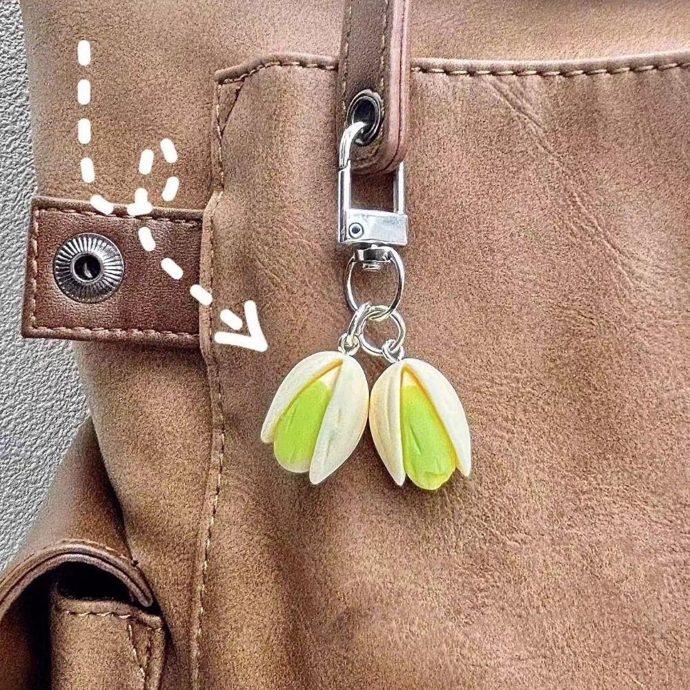 Bag Pendant Food Series Pendant Pistachio PVC Keychain Unique Simulation Food Keychain Gift