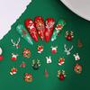 10Pcs Christmas Nail Manicure Rhinestone Xmas Cartoon Design Elk Bells Christmas Tree Alloy Rhinestones Nail Accessories