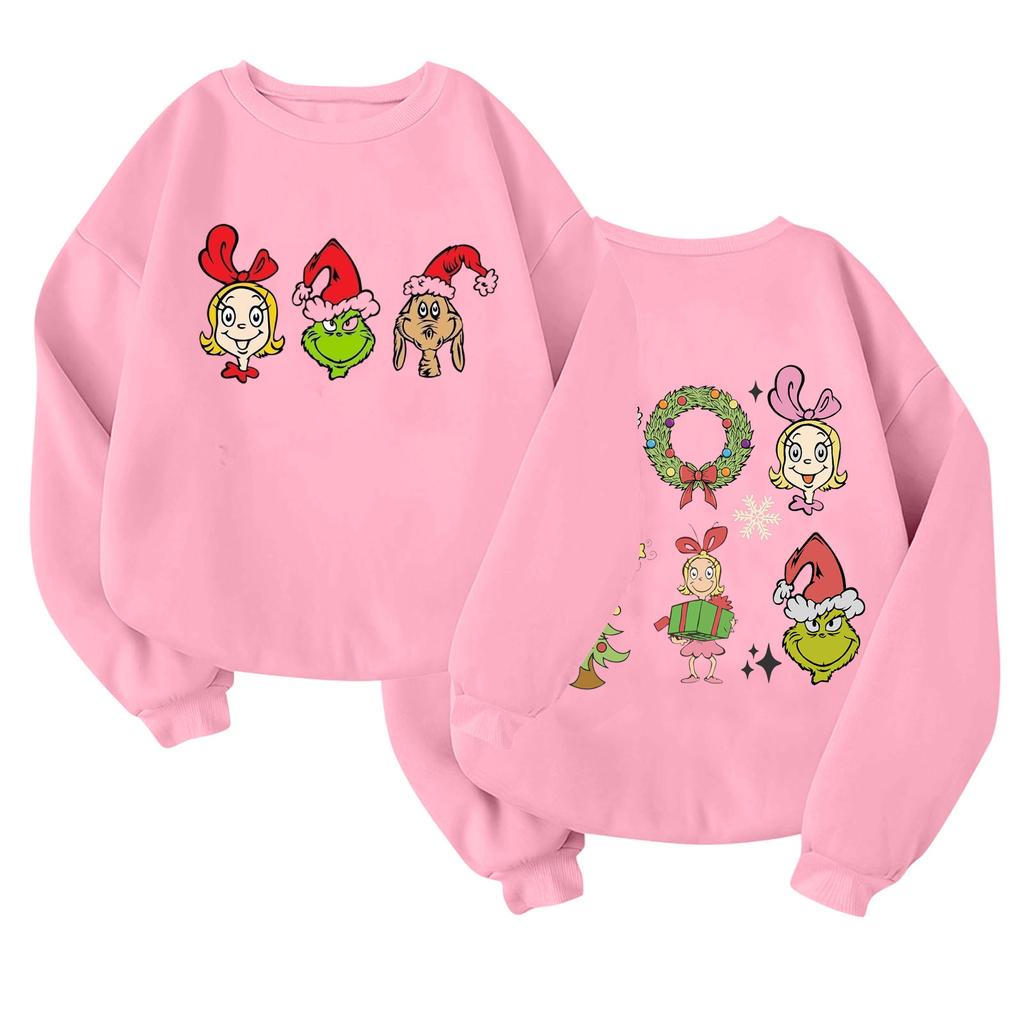 Children's Fashionable Lightweight Long-sleeved Round Neck Pullover With Pockets Printed Pullover