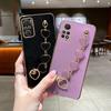 Luxury Plating Love Heart Bracelet Chain Case For Xiaomi Redmi Note 11 10 S Pro Plus 5G 2022 Band Cover On Note11 11s Note10 10s
